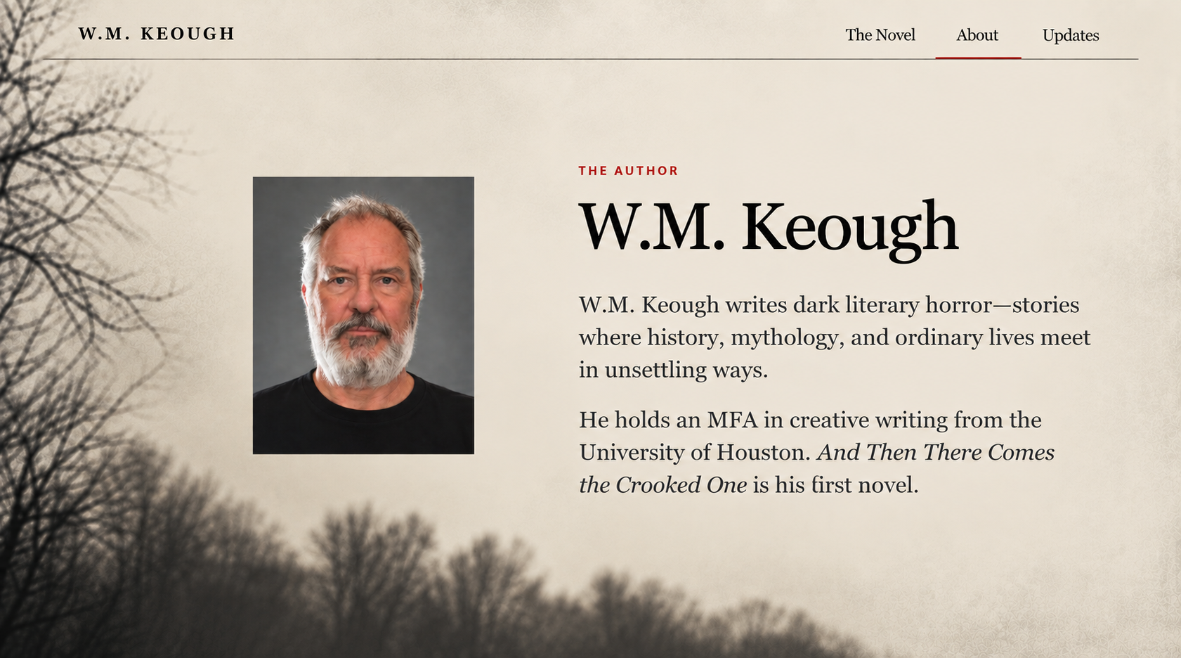 W.M. Keough author website page